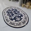 Овальный Ковер Для Гостиной Дизайн 30596 Темно-Синий